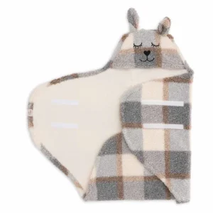 Wrap Blanket Bunny Check - Boucle