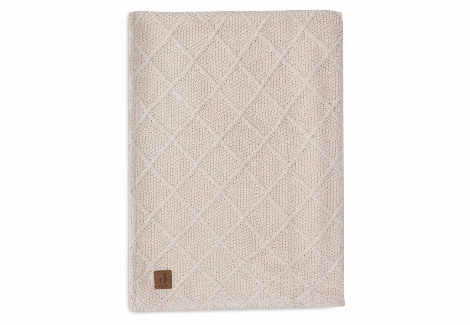 Batanije velvet (75x100 cm) Check Knit Oatmeal - Jollein - Image 5