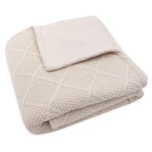 Batanije velvet (75x100 cm) Check Knit Oatmeal - Jollein