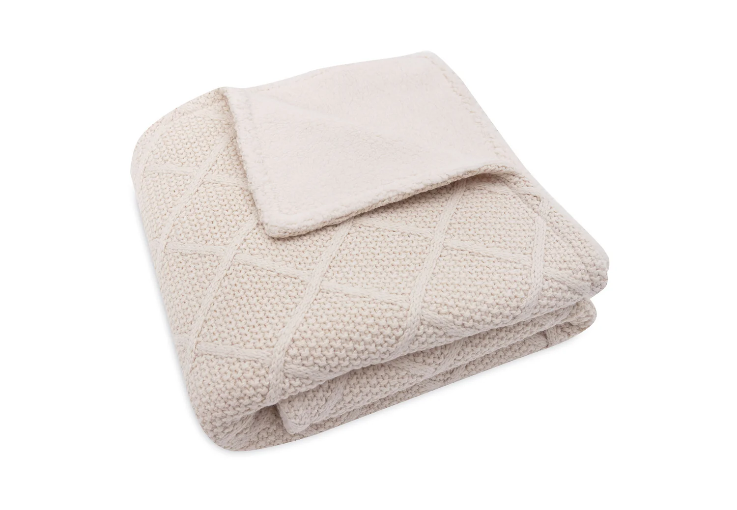Batanije velvet (75x100 cm) Check Knit Oatmeal - Jollein