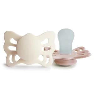 FRIGG Butterfly - Anatomical Silicone 2-pack Pacifiers - Cream/Blush