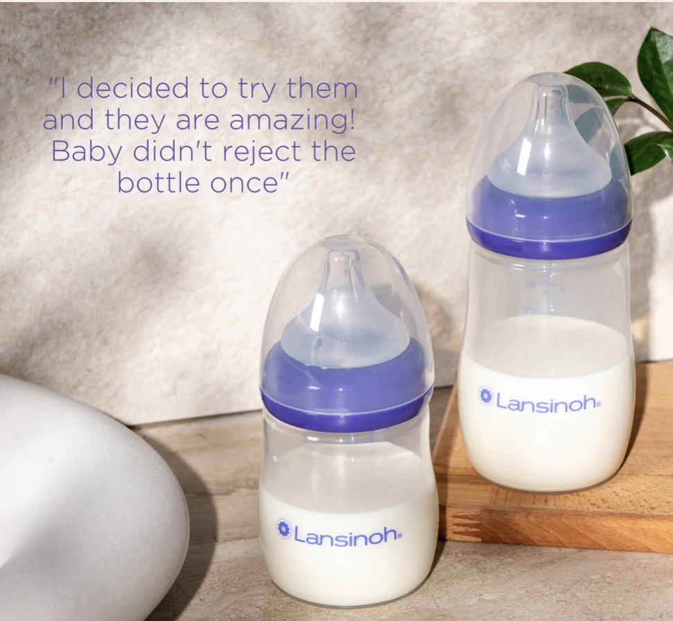 Set me 2 Biberona plastik 240ml Anti Colic Lansinoh New - Image 3