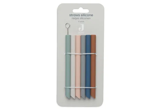 Jollein Straws Silicone Multicolour (6pack)