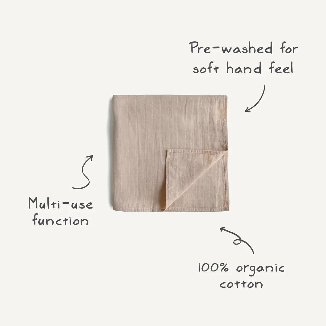 Napa Muslin Swaddle 120x120 cm - Mushie - Image 2