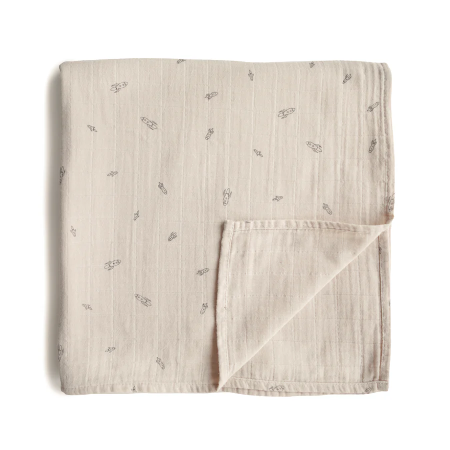 Napa Muslin Swaddle 120x120 cm - Mushie - Image 9